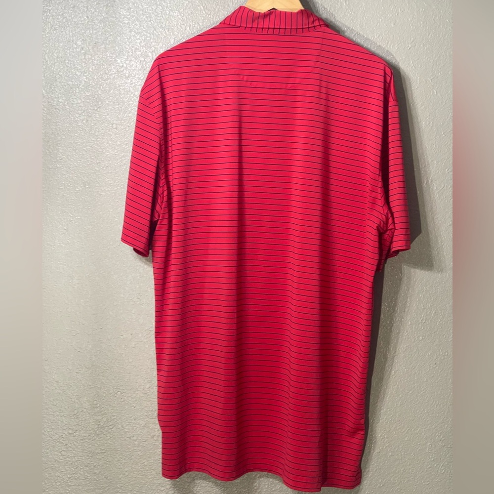 Masters Tech Red and Black Striped Polo Shirt - Size XL - Picture 4 of 4